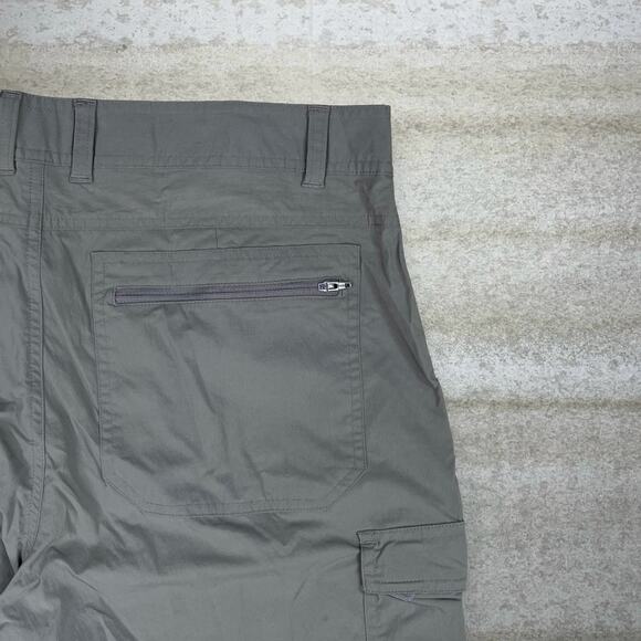 Cabelas Hiking Pants Grey Polyester Light Weight Cargos Baggy Wide Leg Fit - Picture 3 of 4